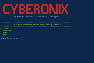 Cyberonix: A quite useful tool for cybersecurity professionals and people of the cybersecurity…