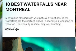 10 Best Waterfalls near Montreal