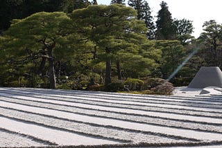 sand garden in Kyoto, Japan
