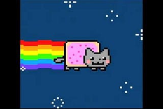 flying poptart rainbow cat
