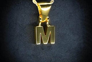 Fashion Stainless Steel Letter M Necklace For Men And Women