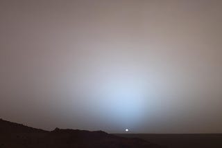 In Mars the sunset is Blue