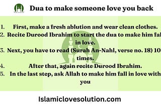 Dua to make someone love you