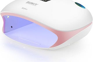 SUNUV Lampe UV Ongles Gel, 48W Lampe UV LED Sèche Ongles Rapide avec 4 Minuteries, Séchoirs à ongles et lampes UV avec Capteur Automatique Écran LCD pour Vernis à ongles Gels SUN4S Rose