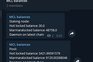 Telegram Bot for MCL nodes status tracking