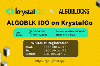 Launchpad IDO Algoblocks di KrystalGO: Pengumuman & Detail Partisipasi
