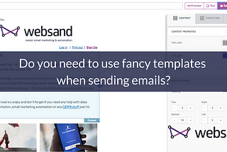 Do you need to use fancy templates when sending emails?