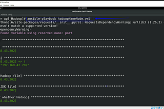 Hadoop set up using Ansible