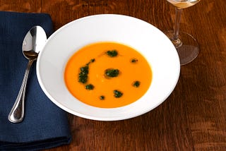 Carrot Soup, Fava Bean Pistou