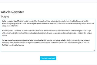 Role of Article Rewriter to Create Creativity in Article Writing