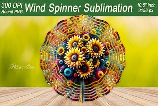 Fall Flowers Wind Spinner Sublimation Free