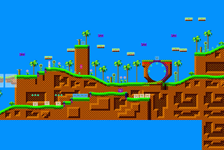 Level map for Sonic The Hedgehog on the Sega Mega Drive