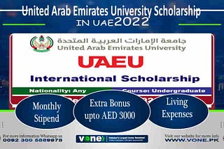 United Arab Emirates University Scholarships 2022 in UAE – Fully Funded