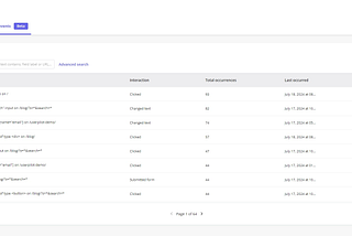 Userpilot auto-capture feature tracking user clicks and page visits 