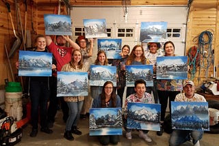 DIY Bob Ross Painting Party for Amateurs