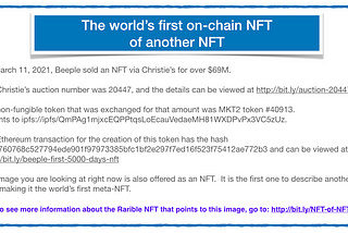 What is the value of the world’s first meta-NFT?