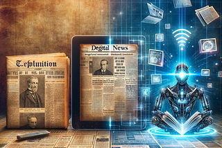 The evolution of news consumption / Generated by DALL-E
