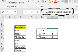 match function