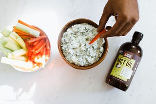 Creamy No-Bake MCT Spinach and Artichoke Dip (Keto, Vegetarian)