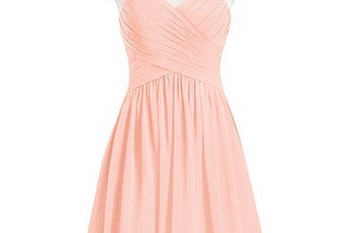 Coral Azazie Heidi — Back Zip Chiffon Knee Length Sweetheart Dress