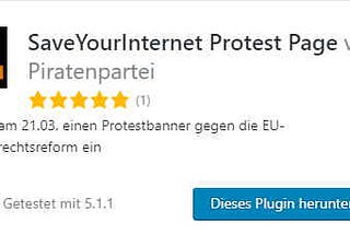 SaveYourInternet Protest 21. März 2019