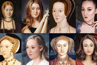 photos of King Henry VIII’s wives created by Becca Saladin © Royalty Now