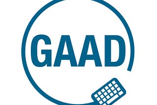 GAAD logo with keyboard