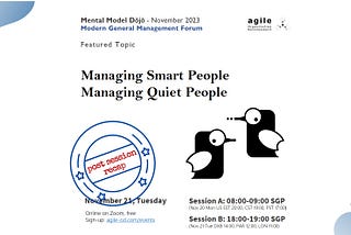Managing Smart People, Managing Quiet People (post session recap)