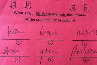 When Six Words Met TEDx: An Unusual Marriage of Storytelling in Prison