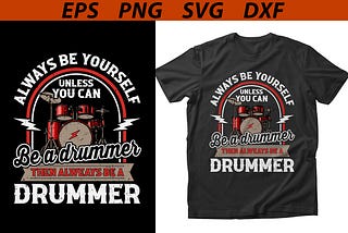 Drummer Graphic T-shirt Print Design Graphic Print Templates