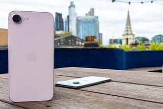 iPhone 17e in London with an iPhone Air