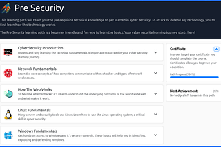 TryHackMe Pre-Security Pathway:For all Beginners Who Wants to start a Cyber security Career like…