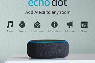 Echo Dot (3rd Gen, 2018 release) — Smart speaker with Alexa— Charcoal