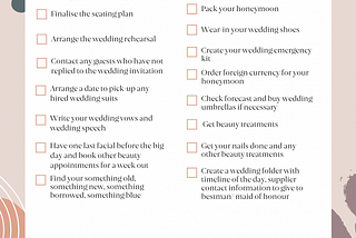 Why having a wedding list is hugely important?