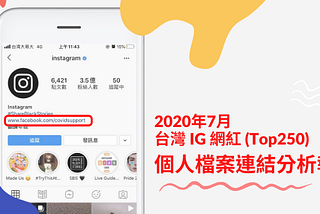 2020年7月台灣IG網紅(Top250)「個人檔案連結」分析報告