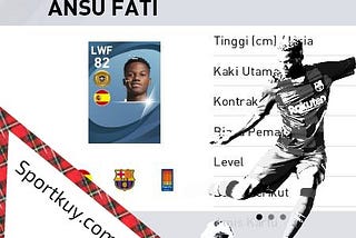 Ansu Fati, Pemain Muda Terbaik eFootball Pes 2021 Mobile — Sportkuy