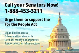 Protect Democracy: For The People Act — S1 in US Senate Today
