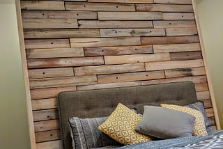 Reclaimed Timber Hidden Wardrobe Headboard With Lighting