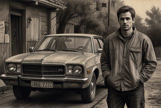 A man standing in front of a car