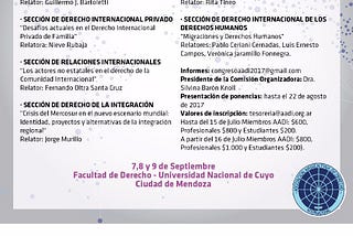 XXIX CONGRESO ARGENTINO DE DERECHO INTERNACIONAL — Mendoza, República Argentina — 7, 8 y 9 de…