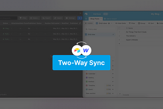 Announcing Two-Way Sync!