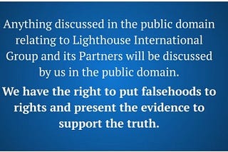 Lighthouse International Group Responds to Smear Campaign by Ex-Partners and Daily Mail Article