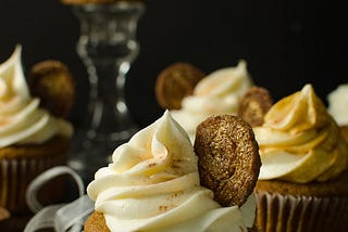 Gingerbread Cupcakes with Eggnog