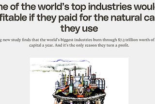 What happens when you extract resources in a finite ecosystem?