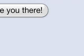A text message reading “Cool, see you there!” with the response, “K”