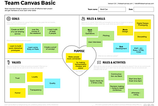 Team Canvas Basic: Instructions