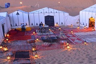 Camp in Desert Morocco at Erg Chhebi