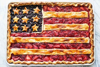 American Flag Slab Pie