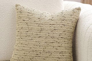 DOMVITUS Boucle Pillow Covers, 24x24 Throw Pillow Covers Couch Pillows for Living Room, Decorative Neutral Farmhouse Pillow Covers Textured Accent Pillow Covers, 1PC, Cream Brulee