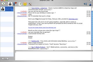 SmarterChild: A Chatbot Buddy from 2001